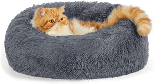 Solid Color Round Fluffy Plush Pet Bed: The Ultimate Comfort for Your Pet
